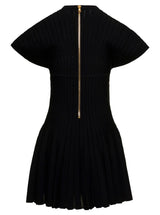 Balmain Short Sleeves Pleated Knit Short Dress - Women - Piano Luigi