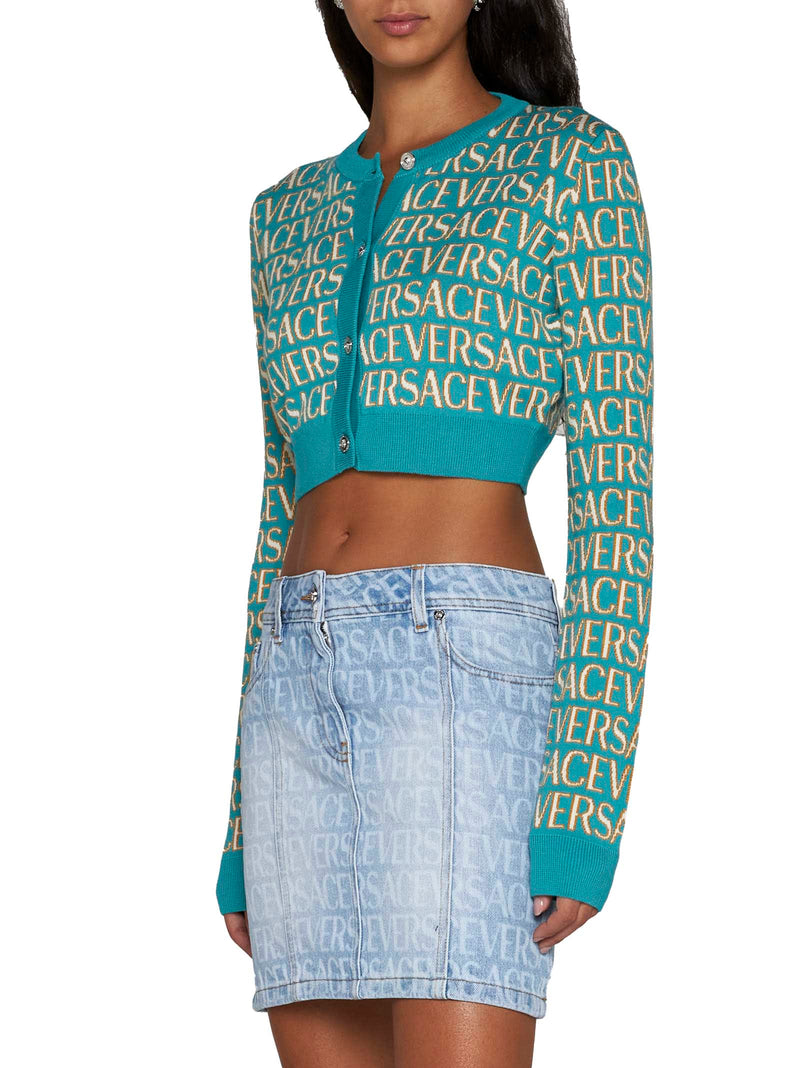 Versace Cropped-length Knitted Cardigan - Women