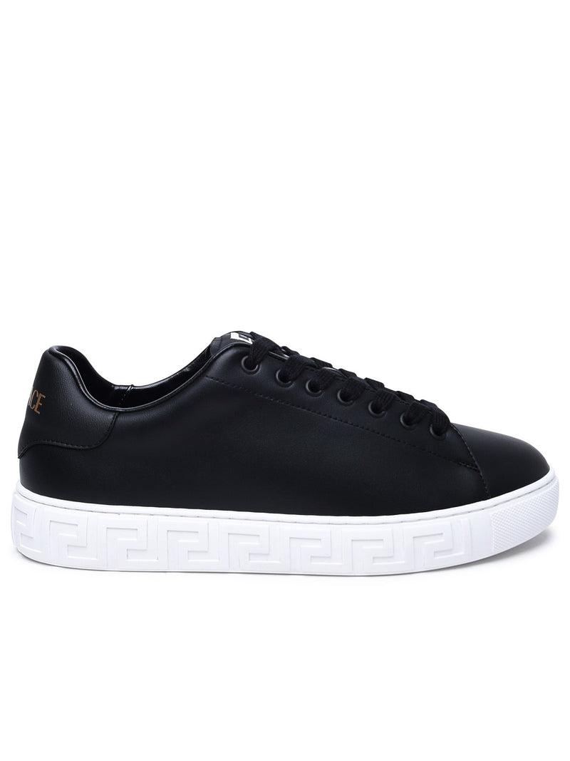 Versace Black Leather Sneakers - Men