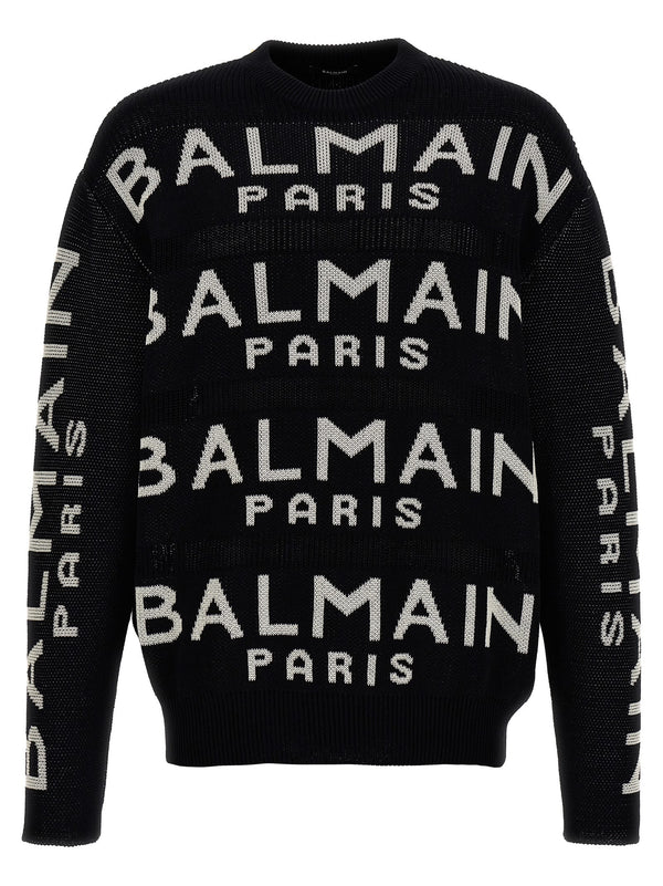 Balmain All-over Logo Sweater - Men