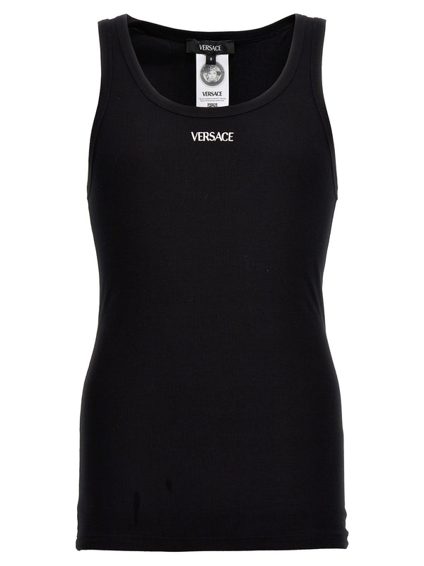 Versace Logo Embroidery Tank Top - Men