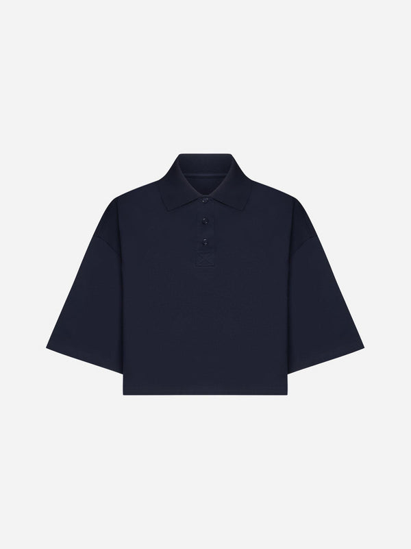 Bottega Veneta Cropped Cotton Polo Shirt - Women