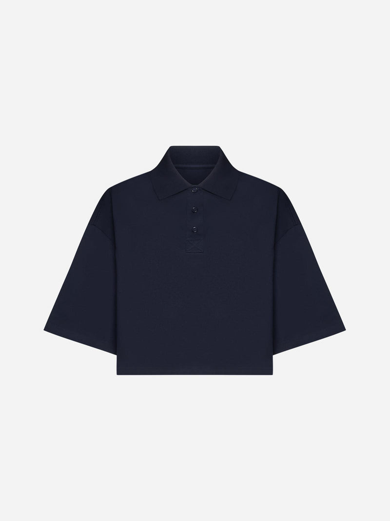 Bottega Veneta Cropped Cotton Polo Shirt - Women