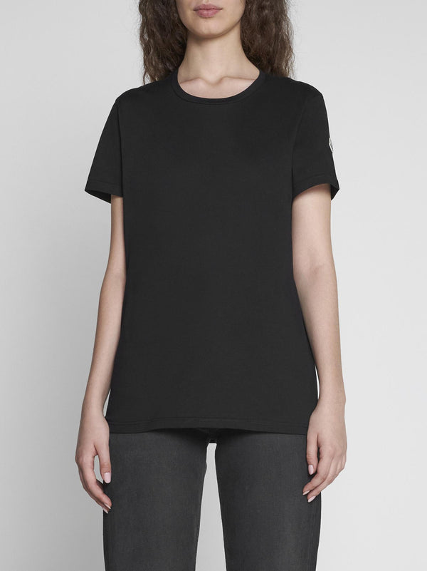 Moncler Logo-patch Cotton T-shirt - Women
