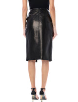 Saint Laurent Lambskin Twist Pencil Skirt - Women