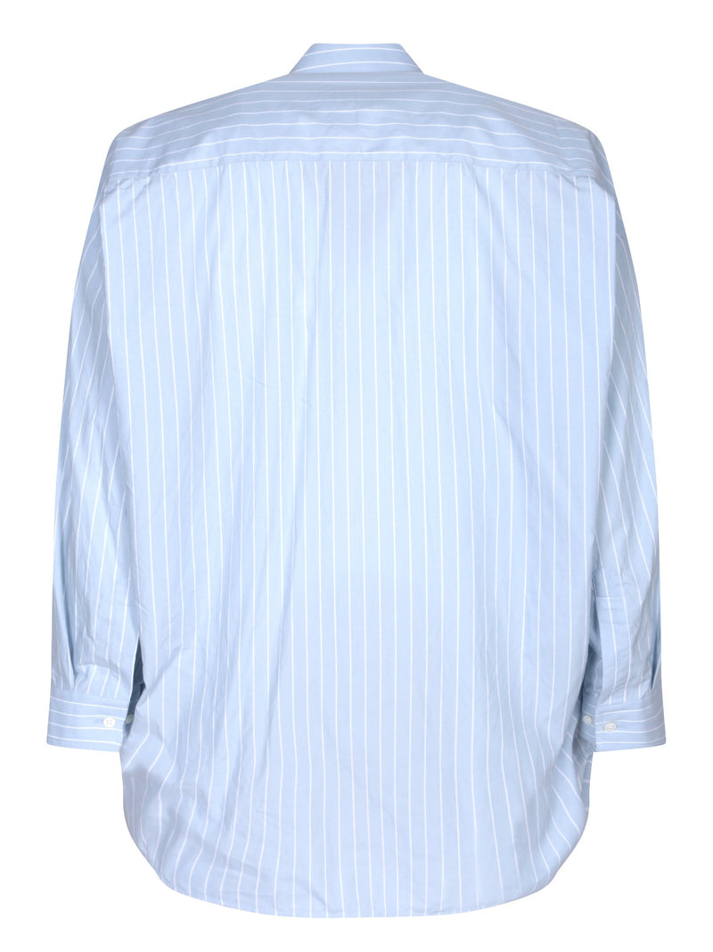 Balenciaga Striped Light Blue Shirt - Women