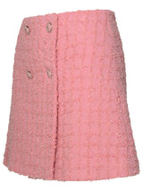 Versace Pink Virgin Wool Blend Skirt - Women