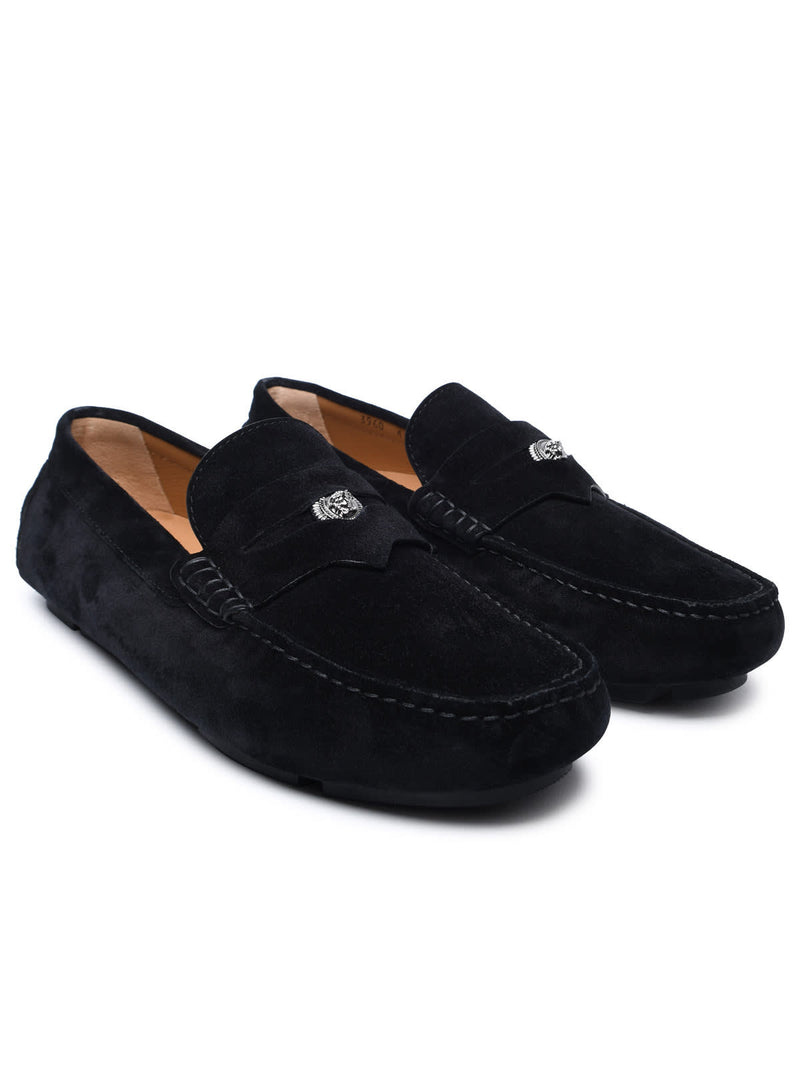 Versace Black Suede Loafers - Men