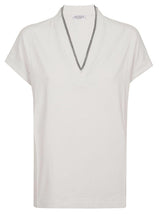 Brunello Cucinelli Embellished V-neck T-shirt - Women