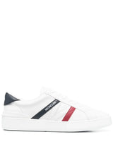 Moncler Monaco M Sneakers In White, Blue And Red - Men