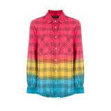 AMIRI Frayed Degrade Checked Shirt - Women - Piano Luigi