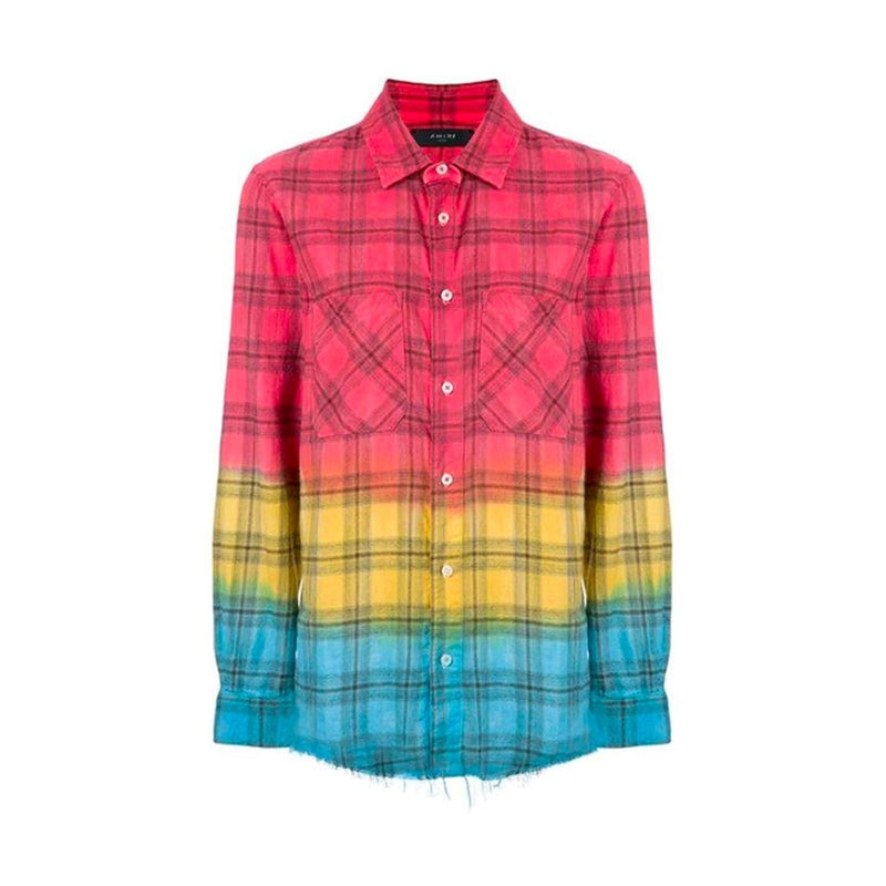 AMIRI Frayed Degrade Checked Shirt - Women - Piano Luigi