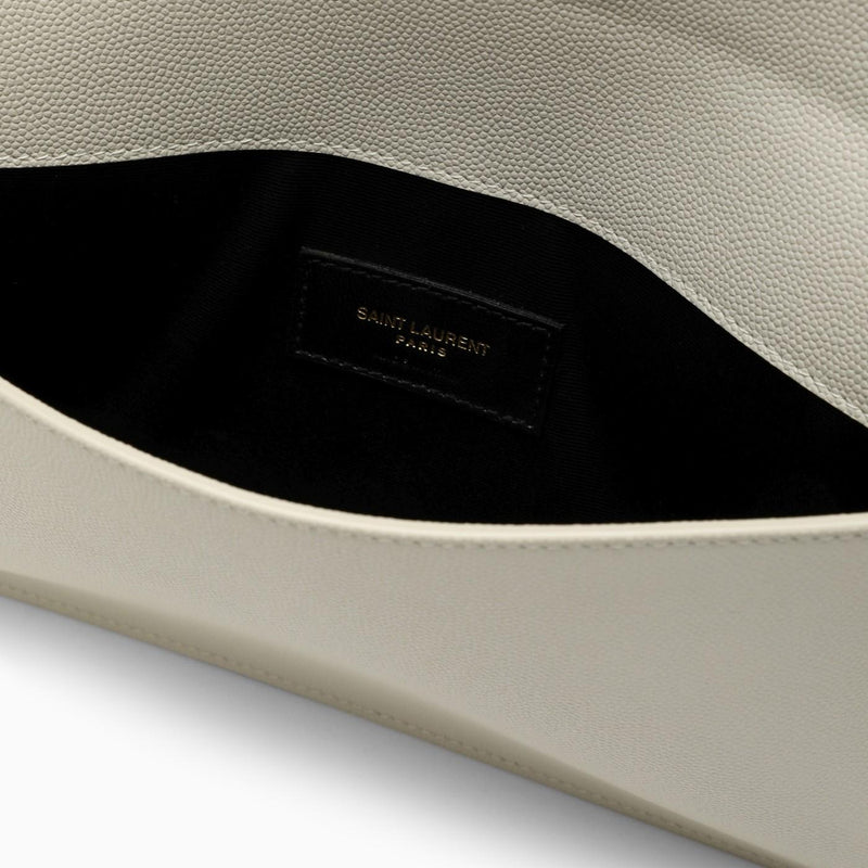 Saint Laurent Cream Leather Uptown Envelope - Women