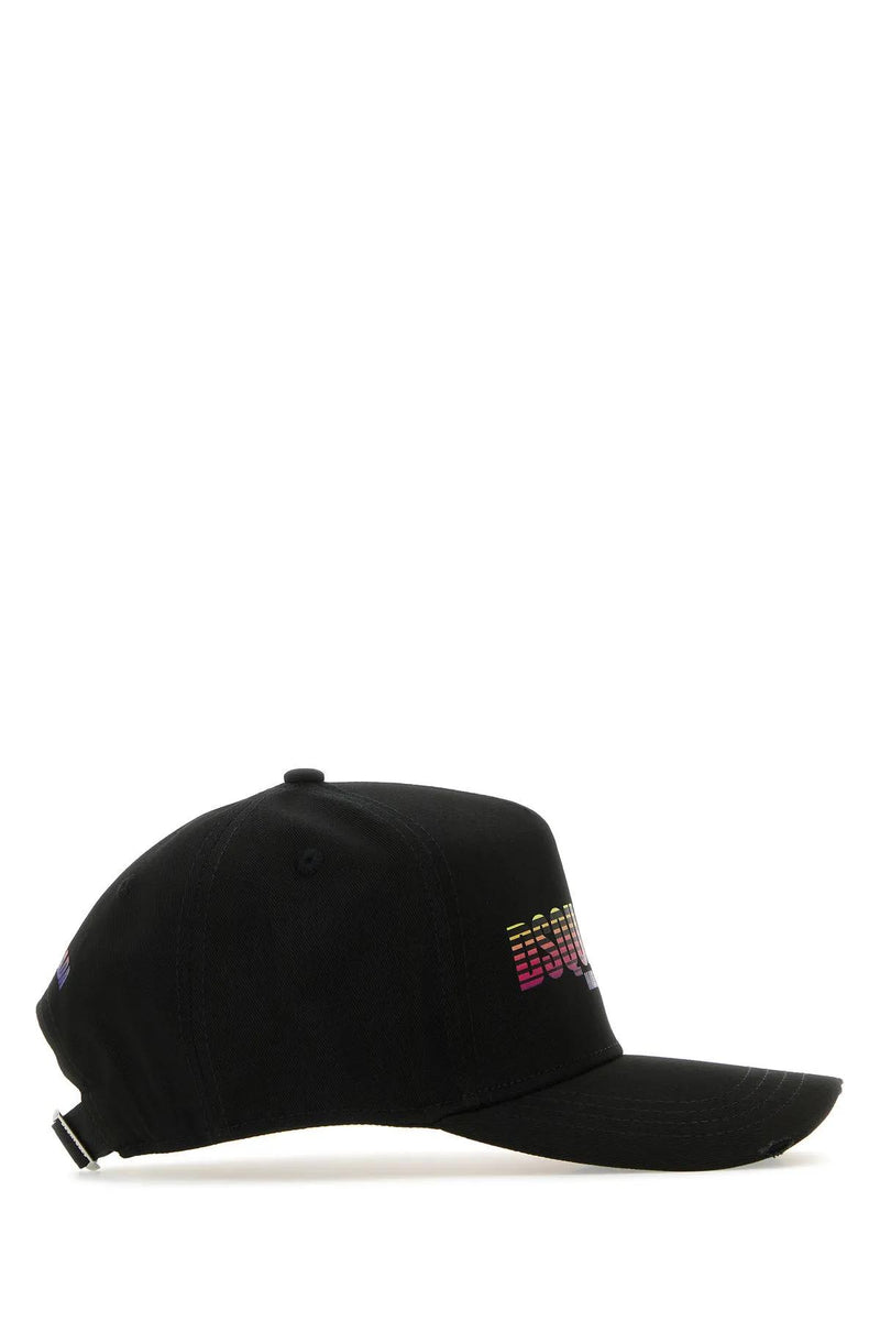 Dsquared2 Black Gabardine Baseball Cap - Men