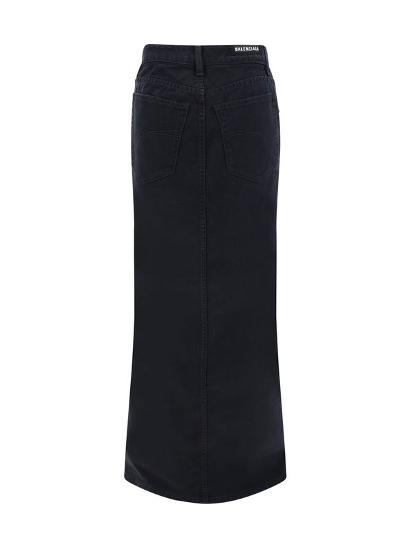 Balenciaga Denim Midi Skirt - Women