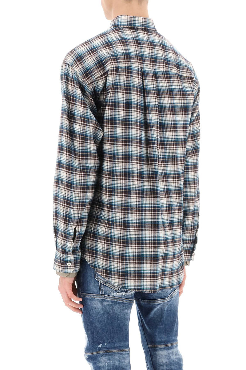 Dsquared2 Check Shirt With Layered Sleeves - Men