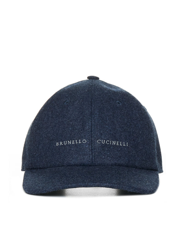 Brunello Cucinelli Logo Wool Baseball Cap - Men