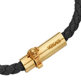 Versace Medusa Braided Leather Bracelet - Men