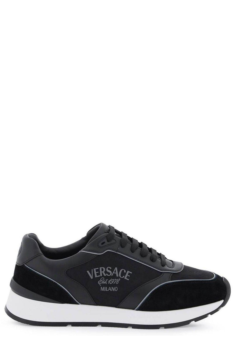 Versace Milano Round-toe Lace-up Sneakers - Men