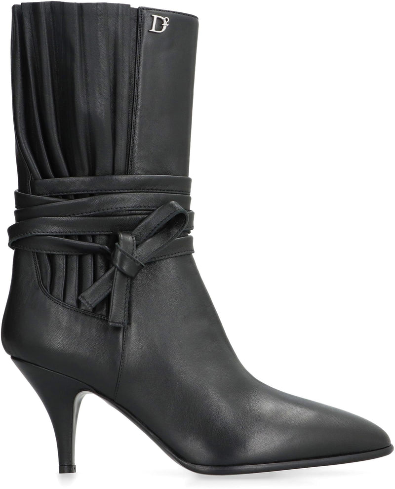 Dsquared2 Leather Ankle Boots - Women - Piano Luigi