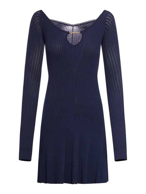 Jacquemus Long Sleeve Scalloped Mini Dress - Women