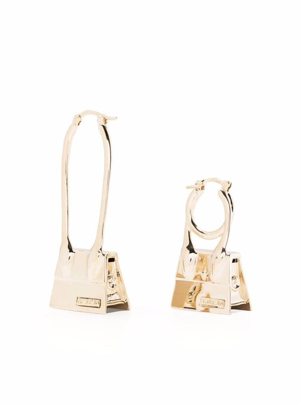 Jacquemus les Creoles Chiquito Noeu Gold-colored Hoops Earrings In Bronze Woman - Women