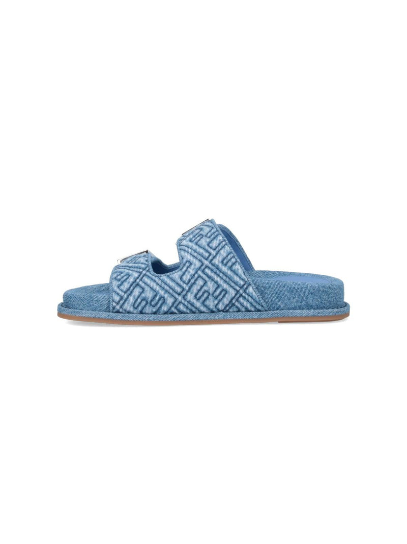 Fendi Denim Slides - Women