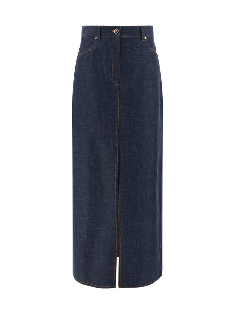 Brunello Cucinelli Denim Long Skirt - Women