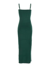 Jacquemus Green la Robe Sierra Midi Dress In Viscose Woman - Women