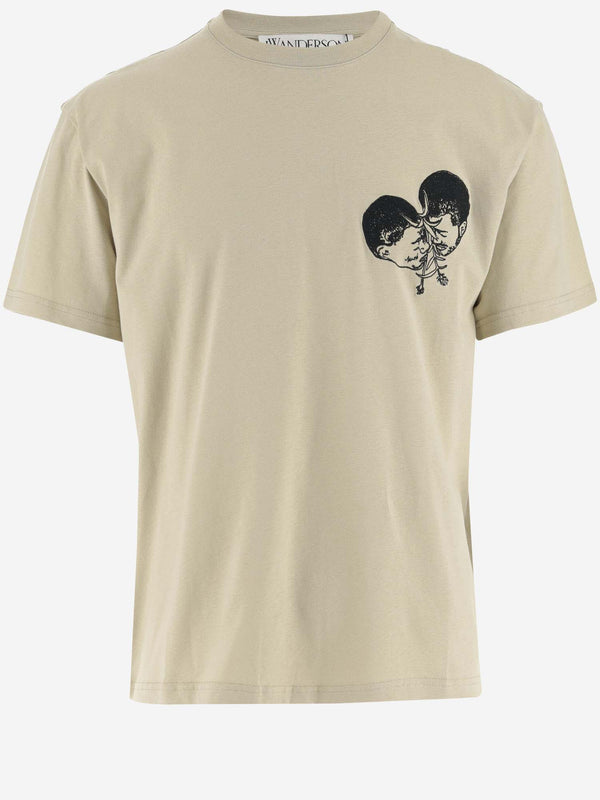 J.W. Anderson Cotton T-shirt With Graphic Print And Logo - Men