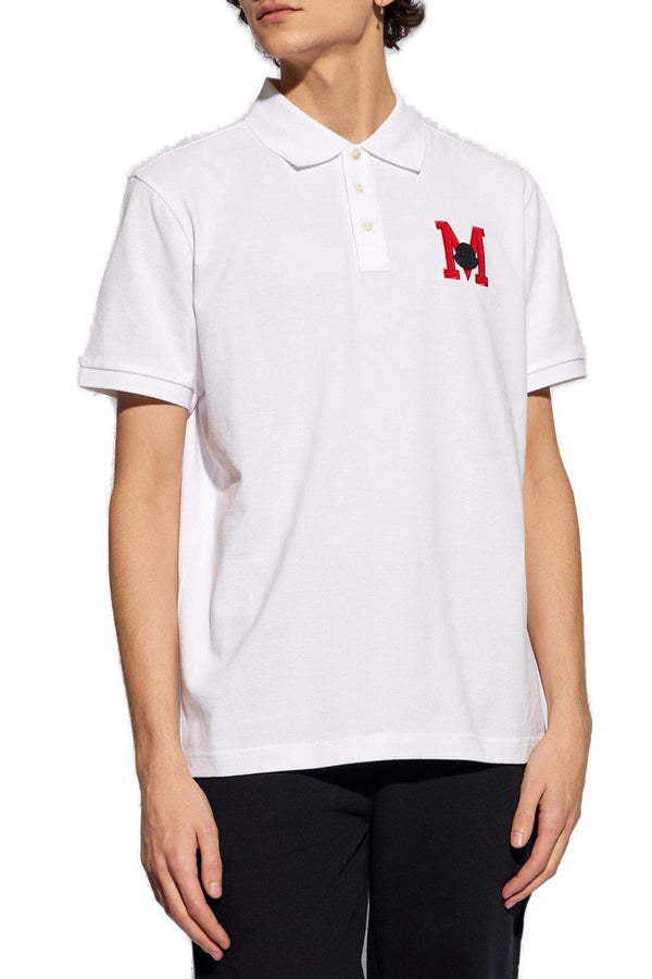 Moncler Logo Embroidered Short-sleeved Polo Shirt - Men