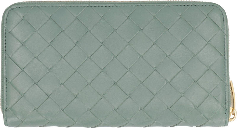 Bottega Veneta Intrecciato Zip Around Wallet - Women - Piano Luigi