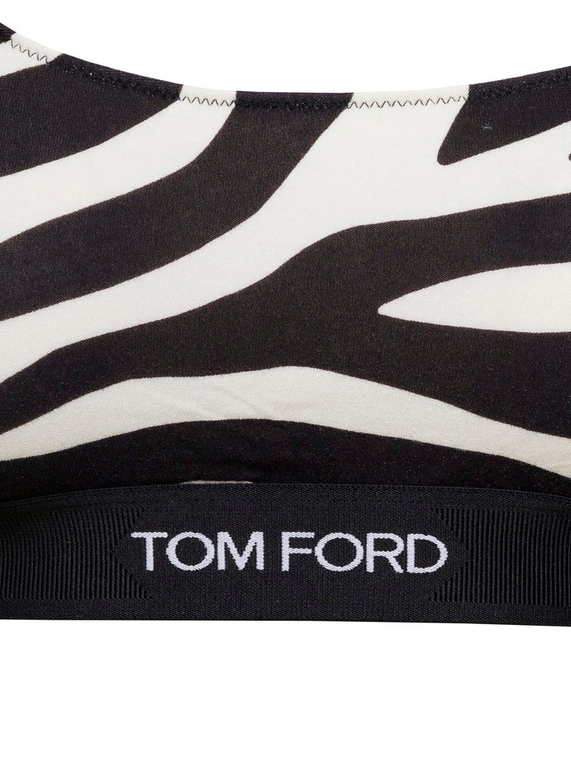 Tom Ford Optical Zebra Printed Modal Signature Bralette - Women