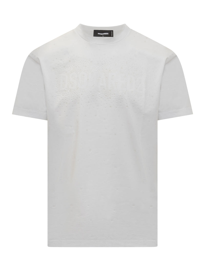 Dsquared2 T-shirt With Rhinestone Logo - Men