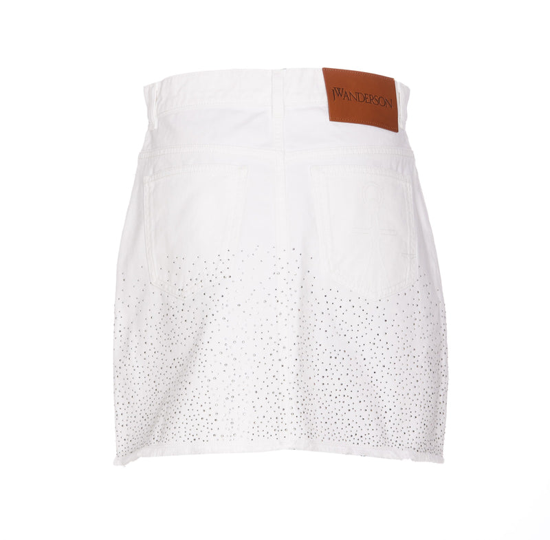 J.W. Anderson Crystal Denim Skirt - Women