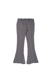 Balmain Bicolor Jacquard Wool Bootcut Pants - Women