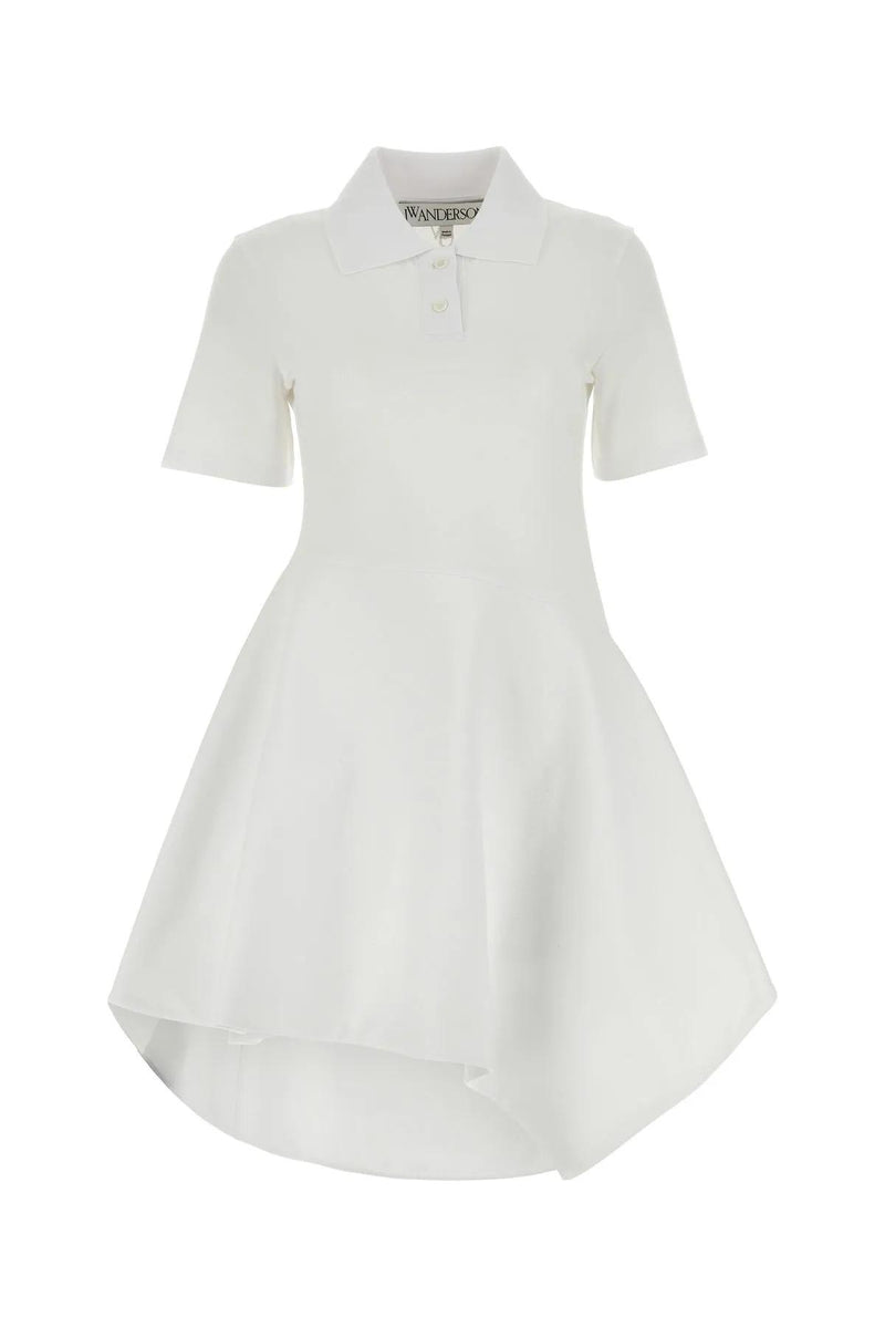 J.W. Anderson White Piquet Polo Dress - Women