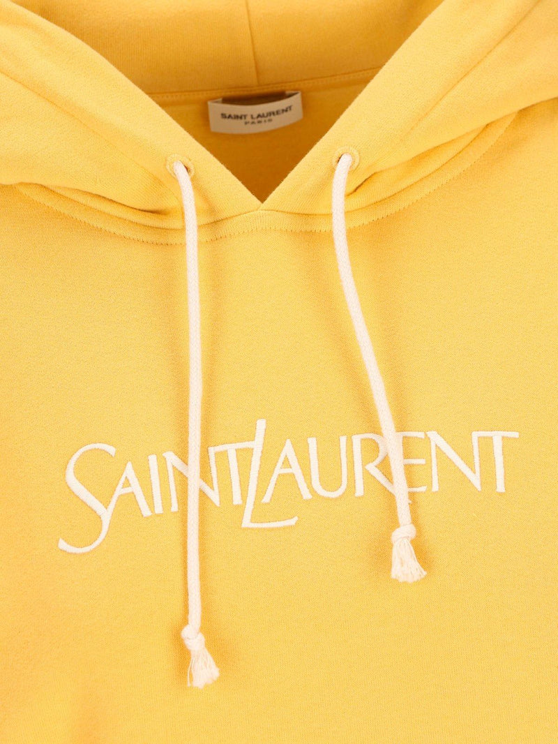 Saint Laurent Logo Embroidered Oversized Hoodie - Women