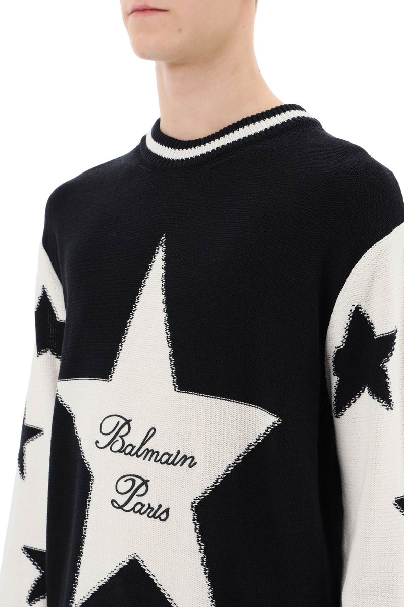 Balmain Sweater With Star Motif - Men