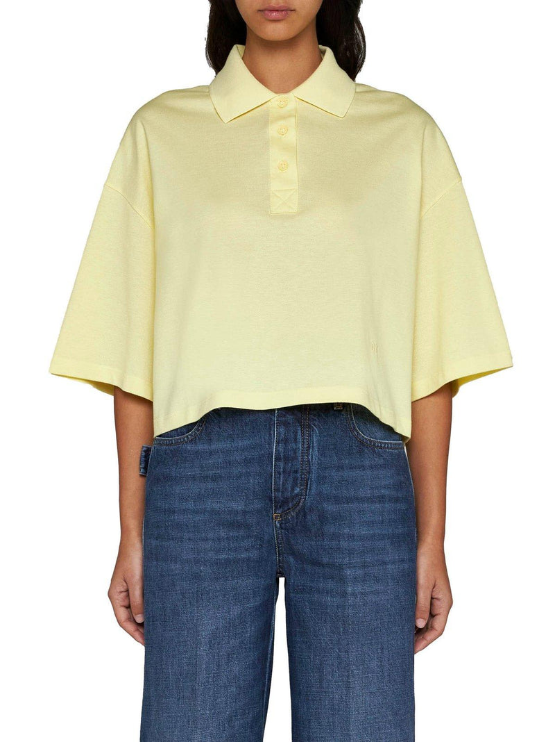 Bottega Veneta Collared Short-sleeve Cropped Polo Shirt - Women