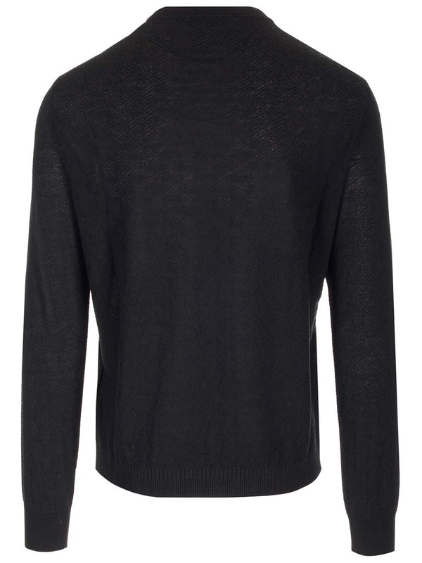 Versace Black la Greca Sweater - Men
