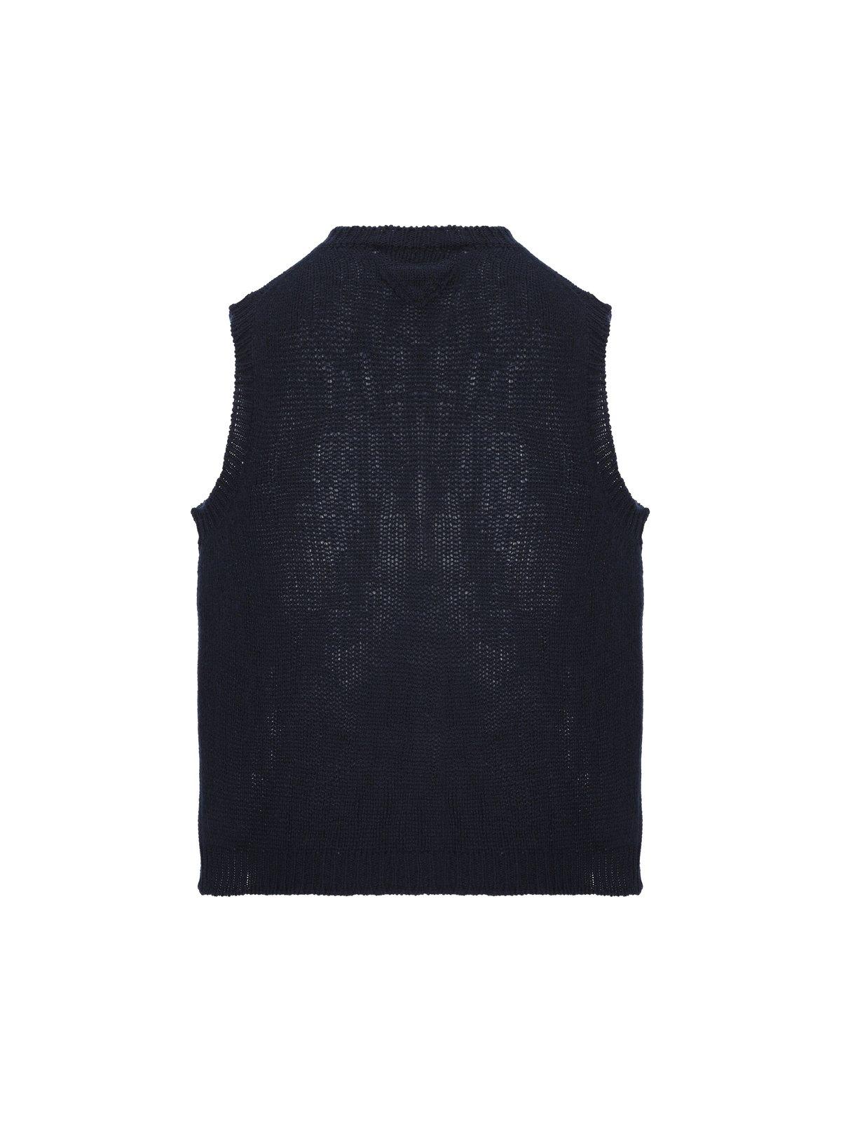 Prada V-neck Knitted Vest - Women – Piano Luigi