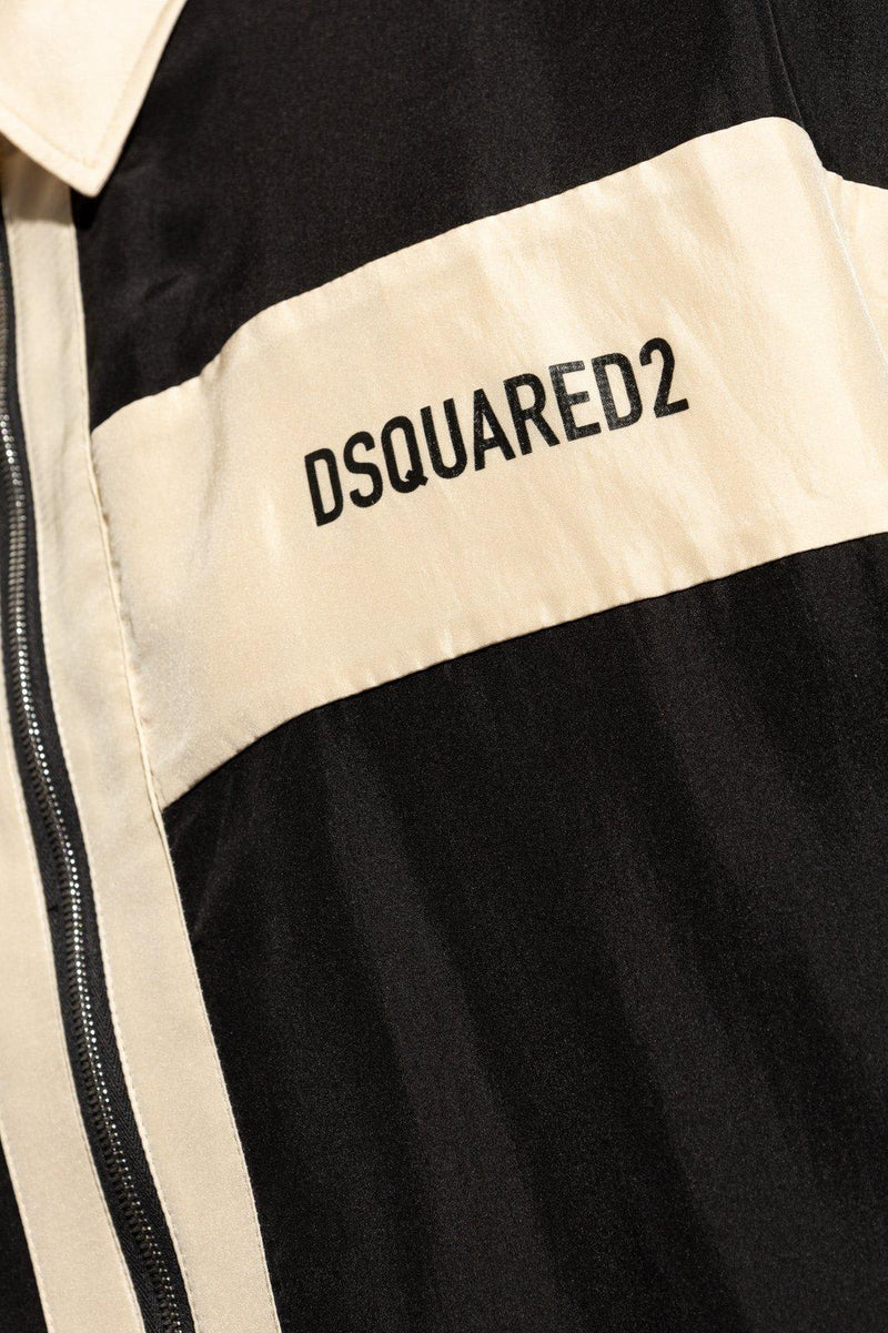 Dsquared2 Logo Printed Zipped Jacket - Men