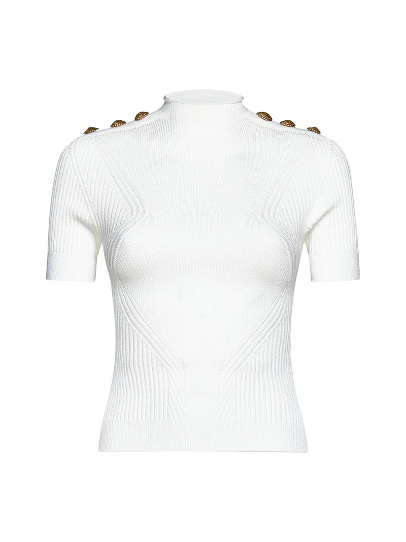 Balmain Gold Button Top - Women