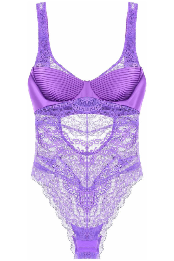 Versace Satin And Lace Bodysuit - Women - Piano Luigi