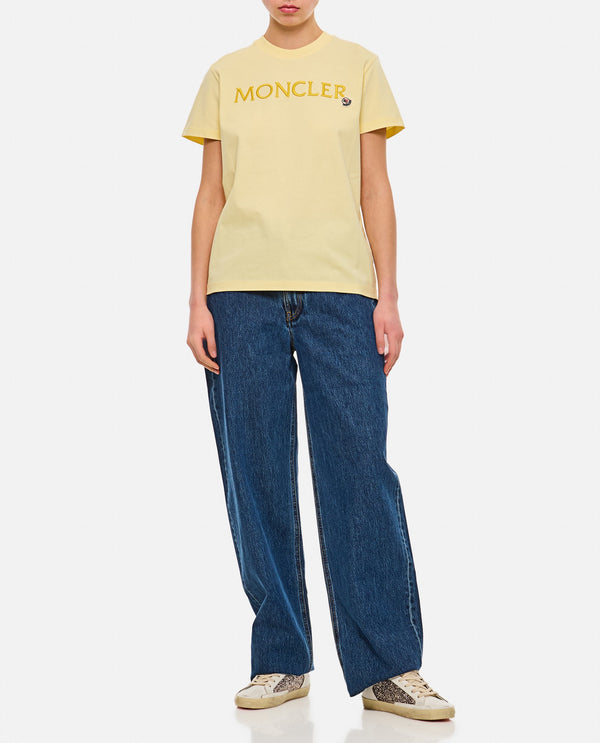 Moncler Regular T-shirt W/printed Front Logo - Women