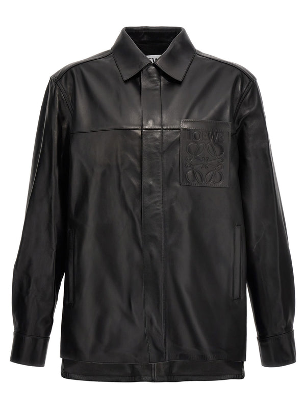 Loewe Logo Leather Jacket - Men