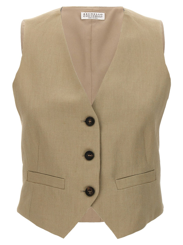 Brunello Cucinelli Cropped Vest - Women