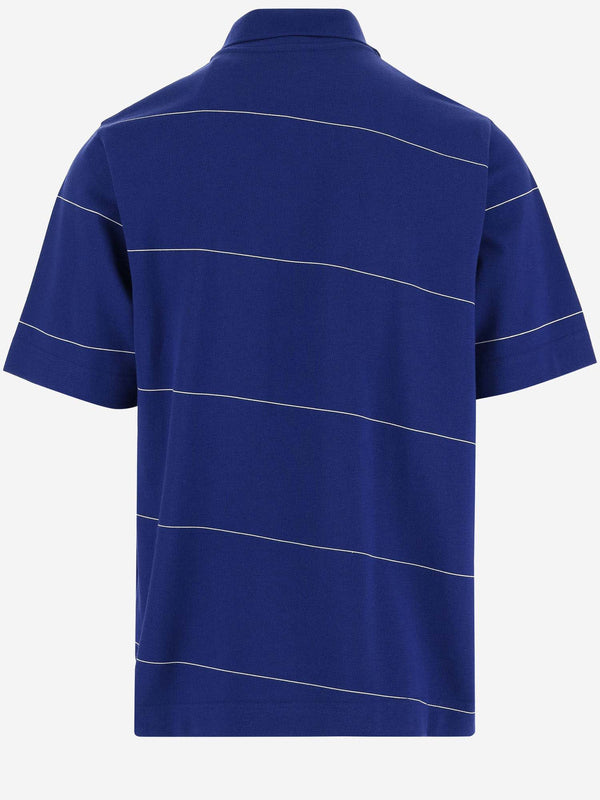 Burberry Cotton Polo Shirt With Striped Pattern - Men