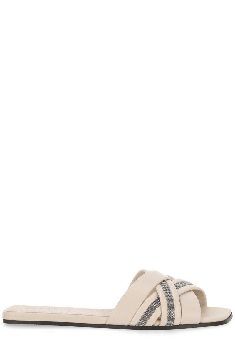 Brunello Cucinelli Beaded Slip-on Sandals - Women